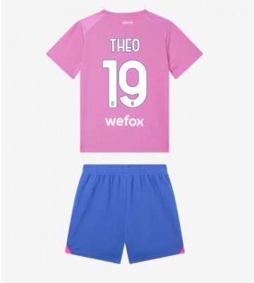AC Milan Theo Hernandez #19 Replika Babytøj Tredje sæt Børn 2023-24 Kortærmet (+ Korte bukser)